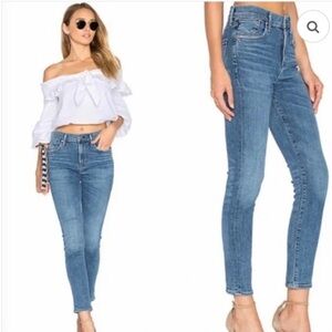 Agolde Sophie High Rise Skinny Crop Jeans in the "Adore" wash size 31